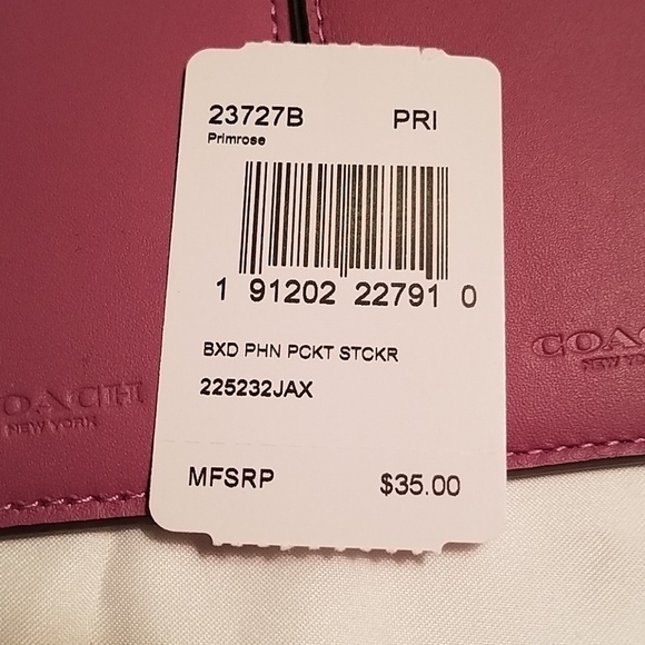 Coach Phone‎ Pocket Sticker Primrose pair NWT - Picture 3 of 3